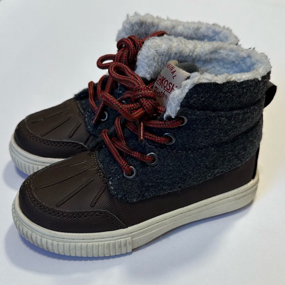 Baby Oshkosh B'gosh Originals Faux Fur Lined Kids Snow, Rain, Duck Boots Size…